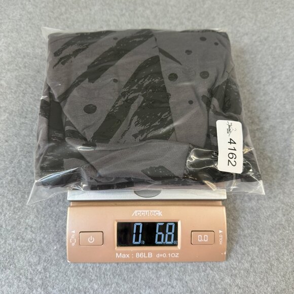 Chalet Womens Size XL Gray Sleeveless Cowl Neck Top Abstract Black Print Pockets - Picture 13 of 14